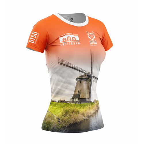 T-shirt Femme manches courtes - Run Ámsterdam 2024 (Outlet)