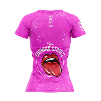 T-shirt Femme manches courtes - Running Stones Pink