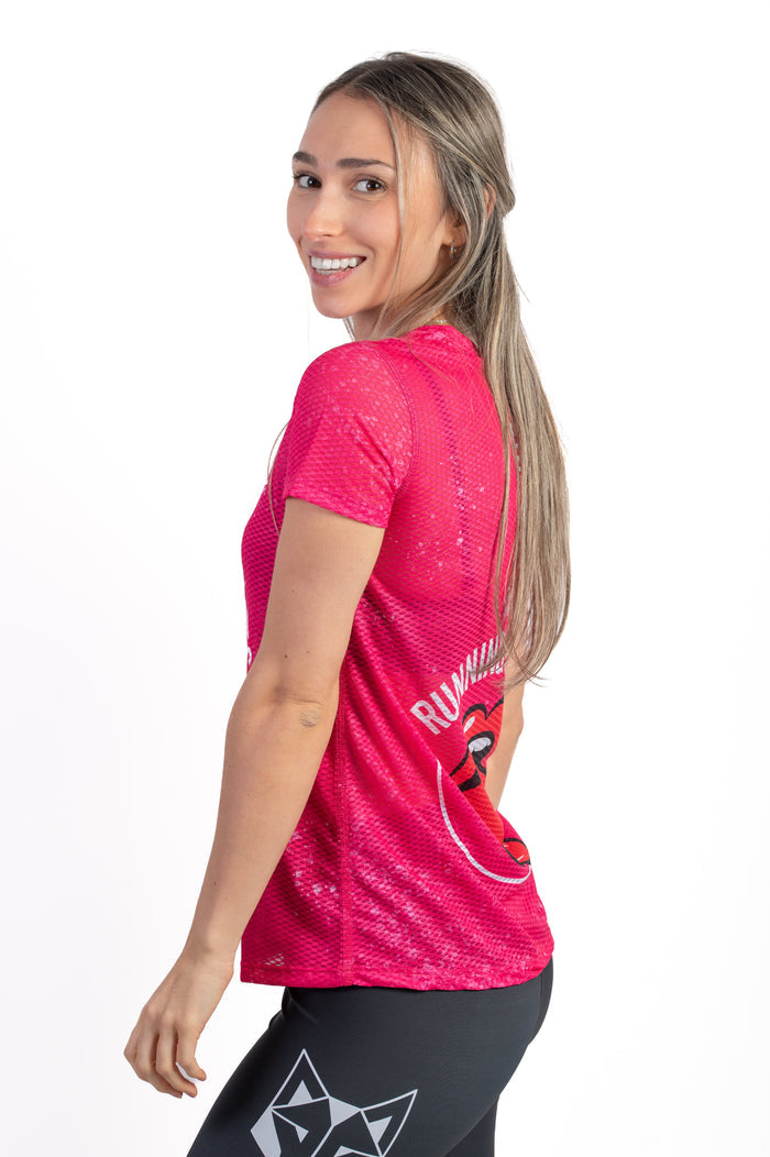 T-shirt Femme manches courtes - Running Stones Pink