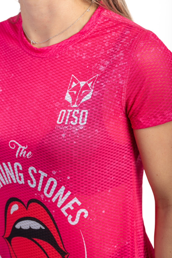 T-shirt Femme manches courtes - Running Stones Pink