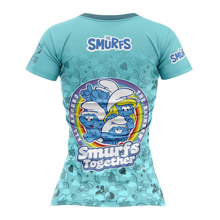 T-shirt Femme manches courtes - Smurfs Rainbow