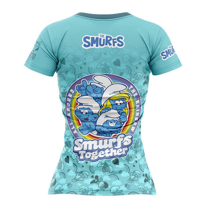 T-shirt Femme manches courtes - Smurfs Rainbow