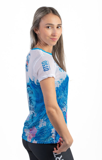 T-shirt Femme manches courtes - Swim Bike Run Wave