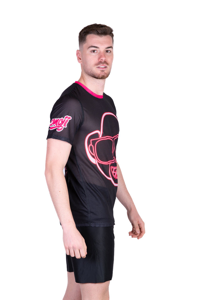T-Shirt Homme manches courtes - Emoji Monkey Neon