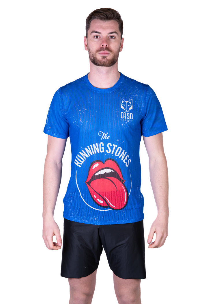 T-Shirt Homme manches courtes - Running Stones Blue