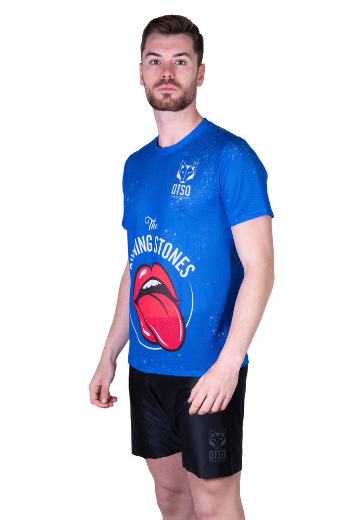 T-Shirt Homme manches courtes - Running Stones Blue