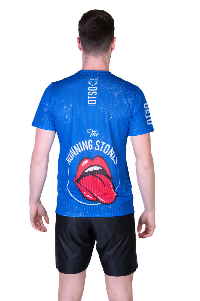 T-Shirt Homme manches courtes - Running Stones Blue