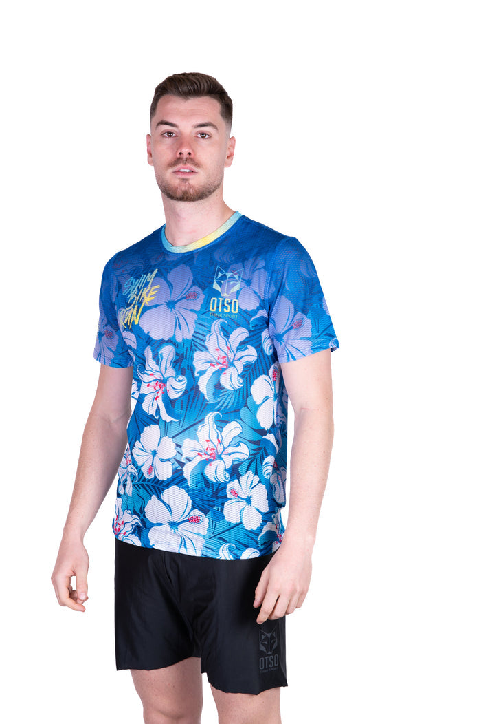 T-Shirt Homme manches courtes - Swim Bike Run Flower