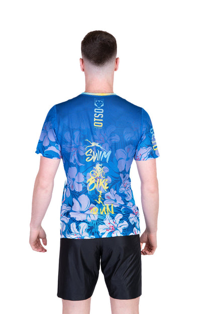 T-Shirt Homme manches courtes - Swim Bike Run Flower