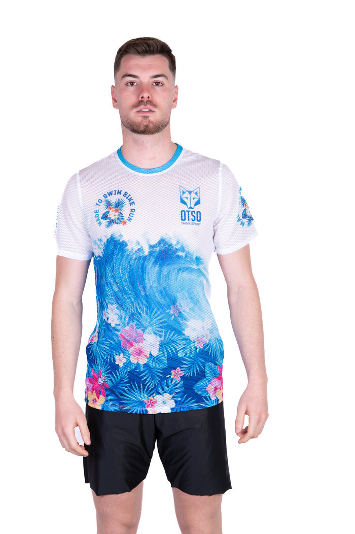 T-Shirt Homme manches courtes - Swim Bike Run Wave
