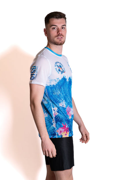 T-Shirt Homme manches courtes - Swim Bike Run Wave