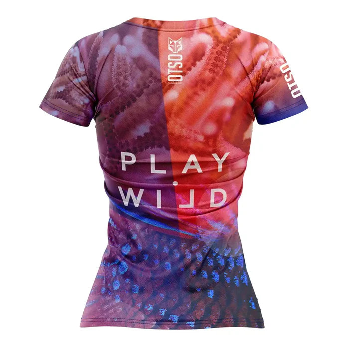 T-Shirt Padel Femme - Coral