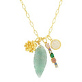 Tai Jewelry - Jade Leaf Charm Necklace