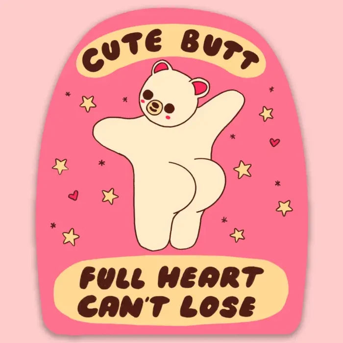 Tender Ghost 'Cute Butt, Full Heart' Vinyl Sticker