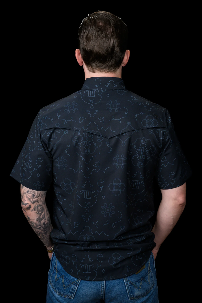 The Carson in Black Short Sleeve Snap Shirt by Ferrell