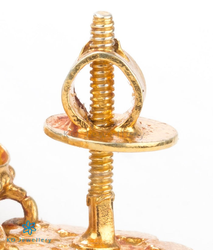 The Manmatha Silver Peacock Jhumka