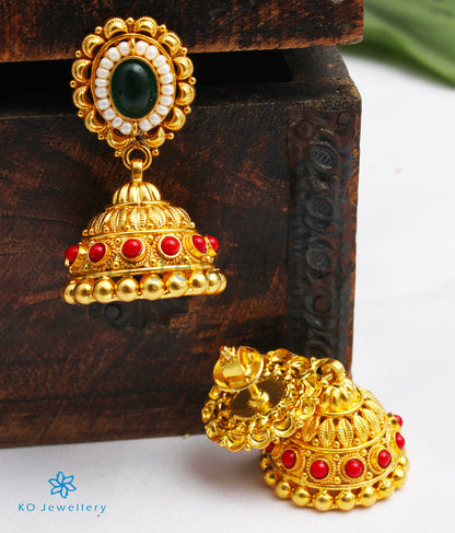 The Parag Silver Kempu Jhumka