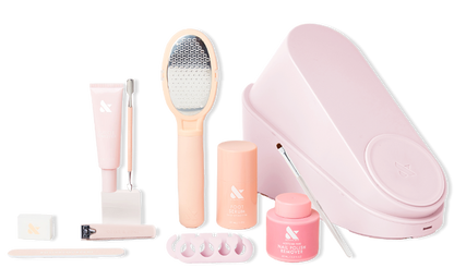 The Pedi System - One Polish including tools, polish remover, and toe separators for salon-quality at home pedicure care