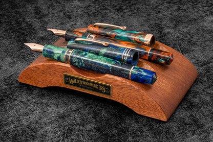 The Pen Arch - Wooden Fountain Pen Stand - Mahogany
