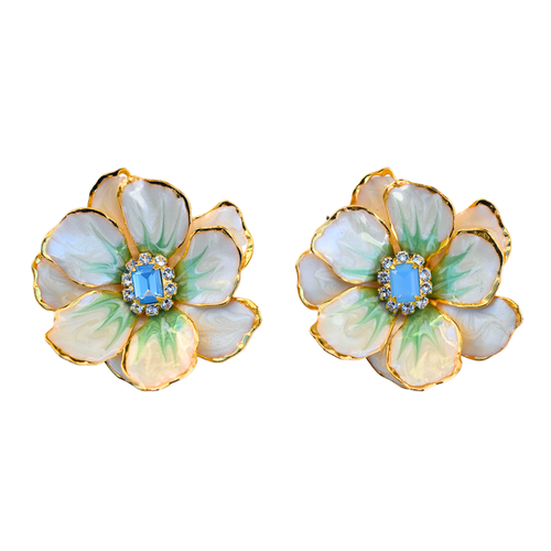 The Pink Reef - The Pink Reef Large Jewel Box Florals in Green Pearl