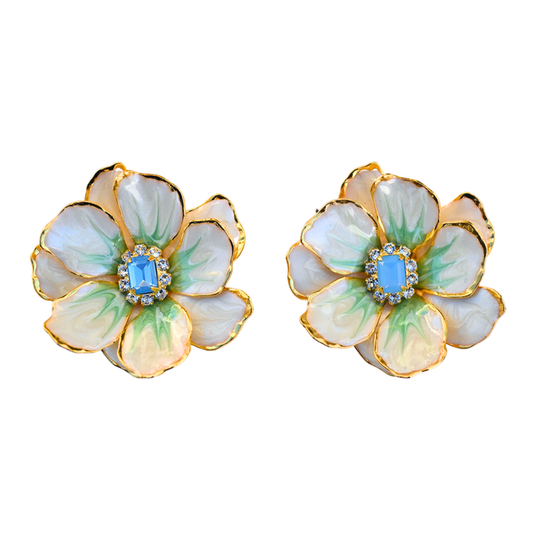The Pink Reef - The Pink Reef Large Jewel Box Florals in Green Pearl