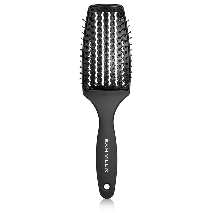 Sam Villa Thermal Ionic Pro Vent Brush, professional vented brush with ceramic thermal core for even heat distribution, heat-resistant ionic nylon bristles for fast drying, detangling, smoothing, and anti-frizz results, reduces static and drying time, perfect for salon-quality blowouts and sleek polished hair
