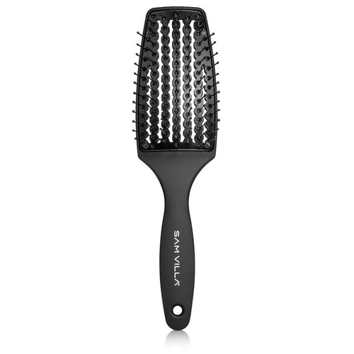 Sam Villa Thermal Ionic Pro Vent Brush, professional vented brush with ceramic thermal core for even heat distribution, heat-resistant ionic nylon bristles for fast drying, detangling, smoothing, and anti-frizz results, reduces static and drying time, perfect for salon-quality blowouts and sleek polished hair