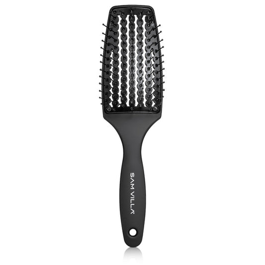 Sam Villa Thermal Ionic Pro Vent Brush, professional vented brush with ceramic thermal core for even heat distribution, heat-resistant ionic nylon bristles for fast drying, detangling, smoothing, and anti-frizz results, reduces static and drying time, perfect for salon-quality blowouts and sleek polished hair