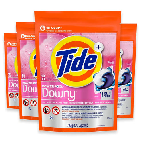 Tide Power PODS Laundry Detergent Pacs with Downy – 18 Count – 4 Pack