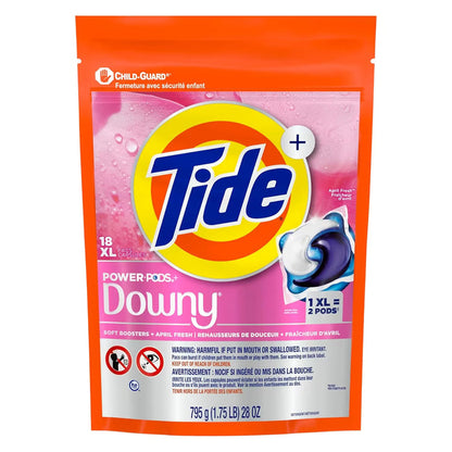 Tide Power PODS Laundry Detergent Pacs with Downy – 18 Count – 4 Pack