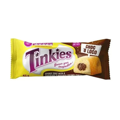 Tinkies Chocolate 45g 6-pack snack with sealed packaging for freshness