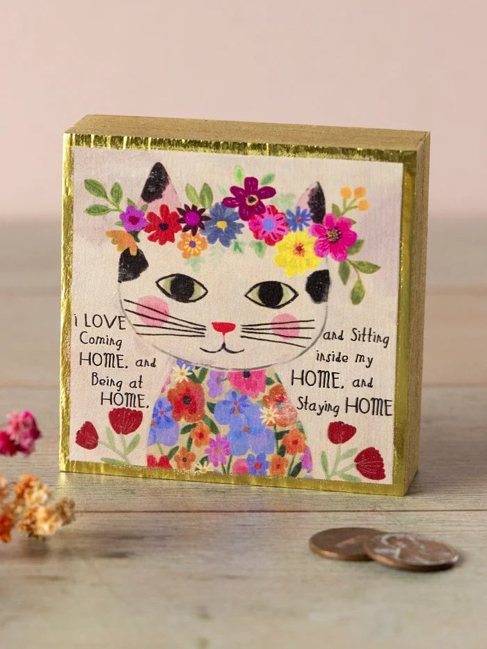 Tiny Block Keepsake - I Love Coming Home Cat-view 1