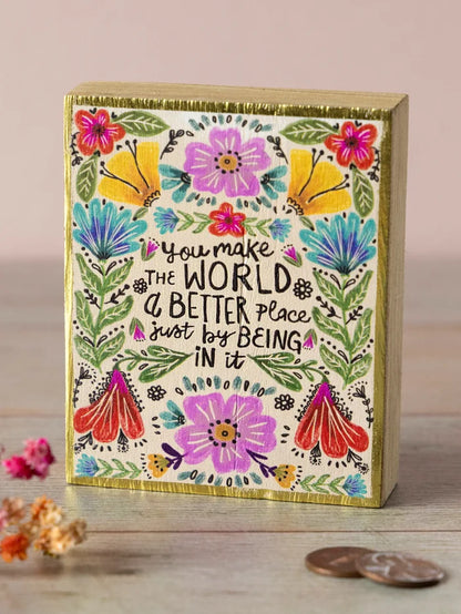 Tiny Block Keepsake - You Make The World Better-view 1