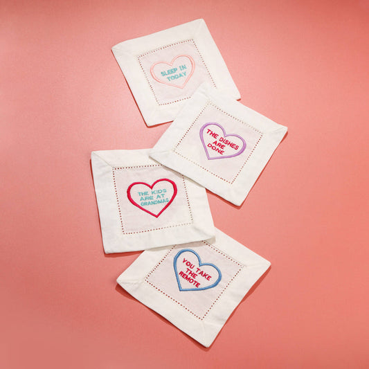 Tiramisu | Cocktail Chuckles Embroidered Napkins