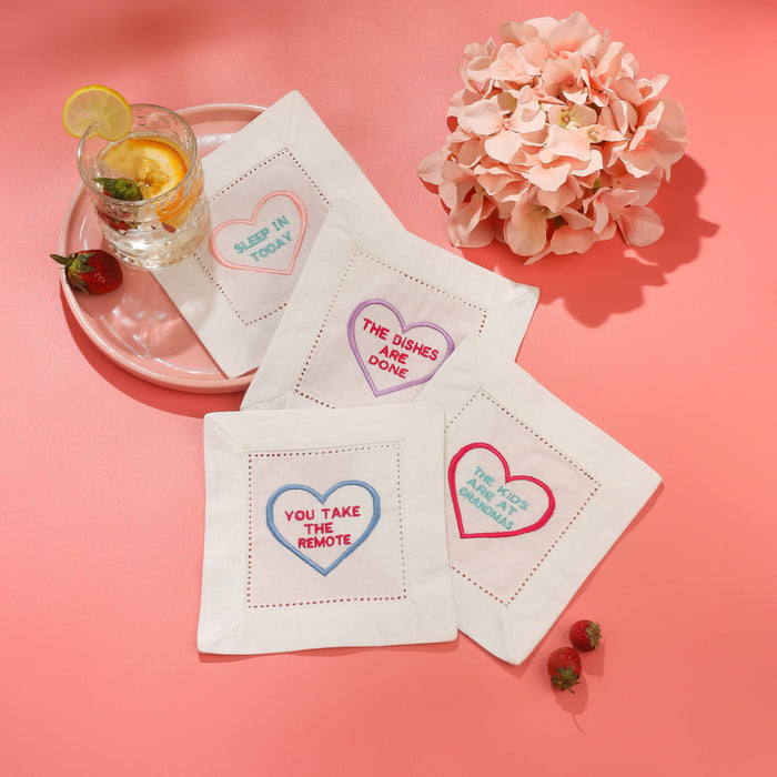 Tiramisu | Cocktail Chuckles Embroidered Napkins