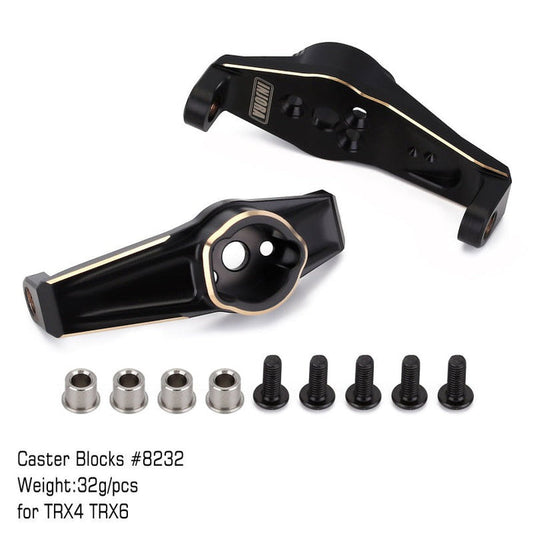 TRX4-8232BK INJORA Black Coating Brass Caster Blocks C Hubs #8232 For TRX-4 TRX-6