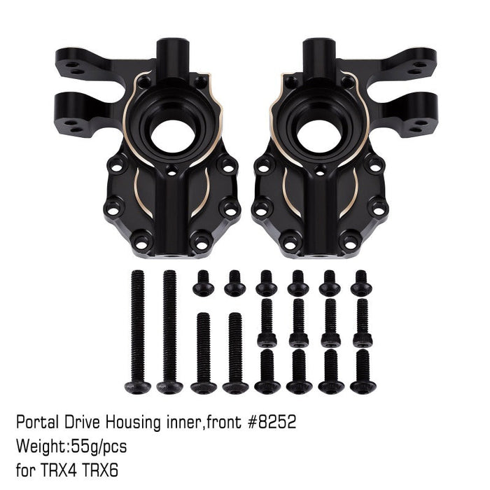 TRX4-8252BK INJORA Black Brass Counterweight 55g Drive Housing #8252 For TRX-4 TRX-6