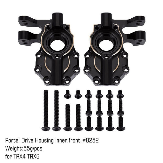 TRX4-8252BK INJORA Black Brass Counterweight 55g Drive Housing #8252 For TRX-4 TRX-6