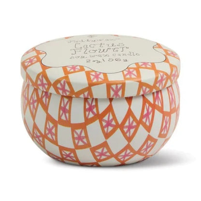 Tulip Tin Candle - Cactus Flower