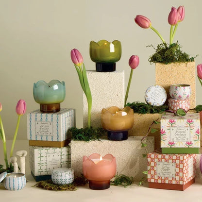 Tulip Tin Candle - Cactus Flower