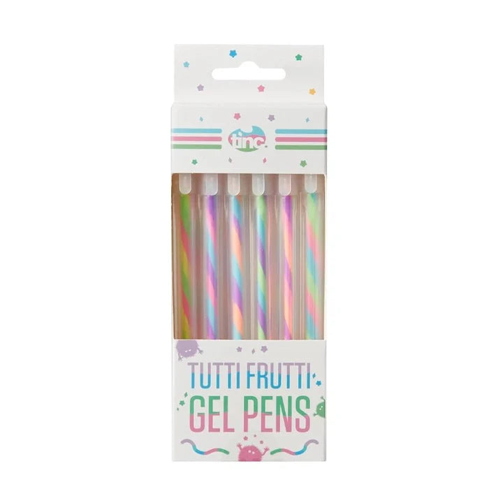 Tutti Frutti Rainbow Gel Pens Set for Study & Notes – 6 Colours