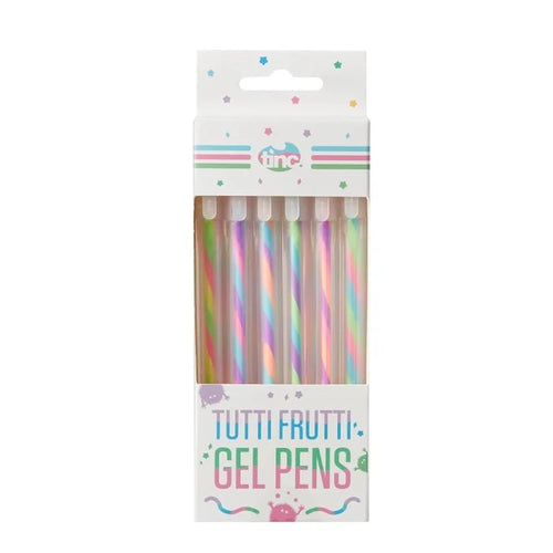 Tutti Frutti Rainbow Gel Pens Set for Study & Notes – 6 Colours