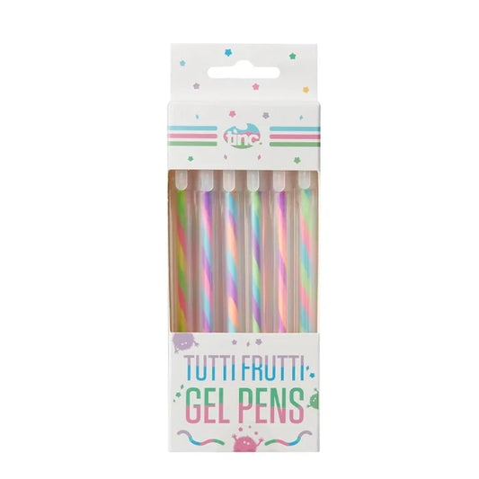 Tutti Frutti Rainbow Gel Pens Set for Study & Notes – 6 Colours
