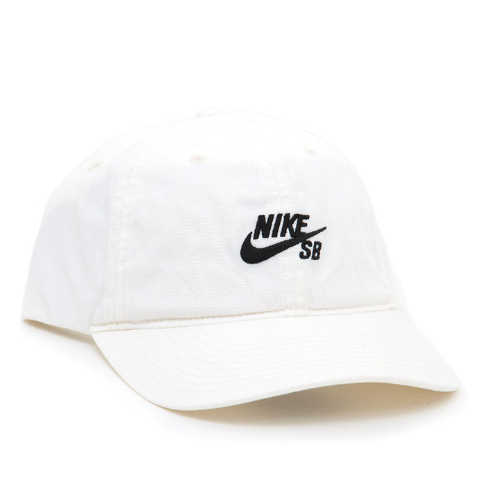 Unstructured 6 Panel Skate Strapback Cap (Off White) (S)