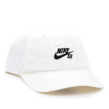 Unstructured 6 Panel Skate Strapback Cap (Off White) (S)