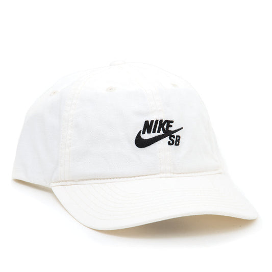 Unstructured 6 Panel Skate Strapback Cap (Off White) (S)