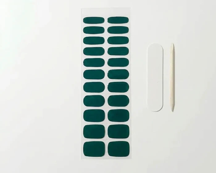 UV-Free Gel Nail Wraps – Bottle Green