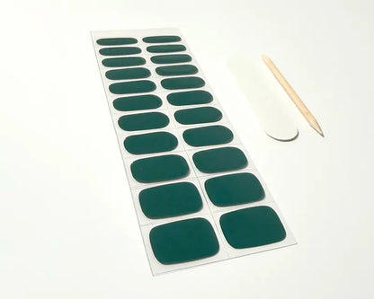 UV-Free Gel Nail Wraps – Bottle Green