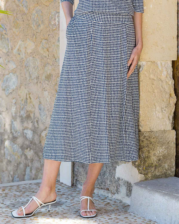 Valentina Patterned Viscose Pull On Lined Skirt - Image 2 - Country Collection