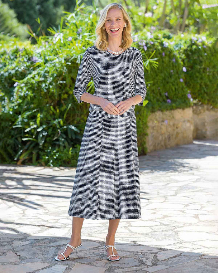 Valentina Patterned Viscose Pull On Lined Skirt - Image 4 - Country Collection